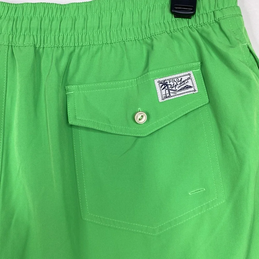 Polo Ralph Lauren Men's XL Neon Green Swim Trunks Shorts Mesh Lined‎